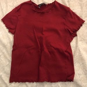 dark red brandy crop top